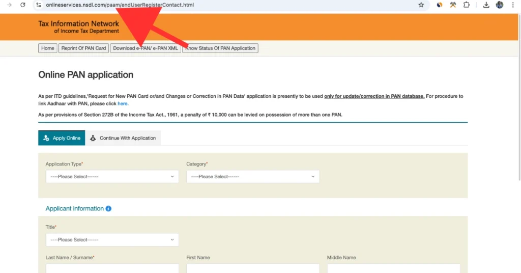 nsdl pan card apply