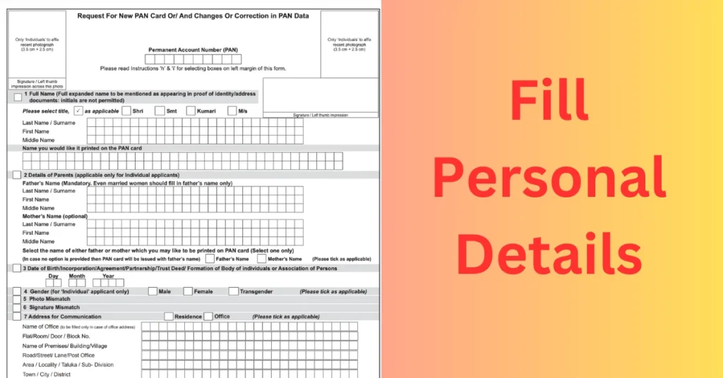 pan card correction form download