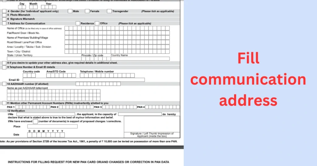 pan card correction pdf