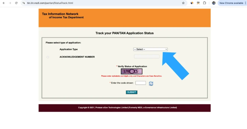 pan card status